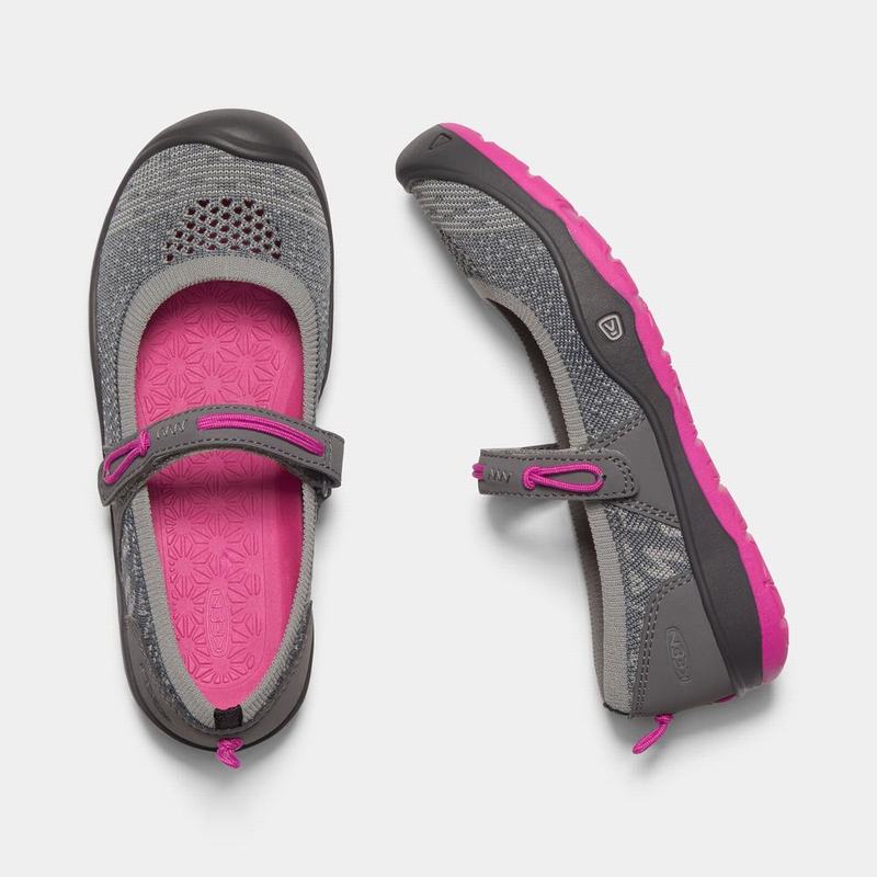 Keen Moxie Mary Jane Shoes Canada - Keen Kids Shoes Grey/Fuchsia (CSBM71590)